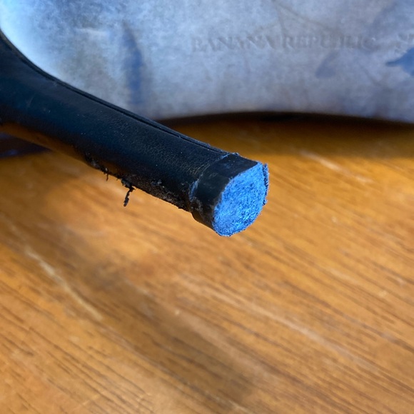 Banana Republic Womens Size 7.5 Black Leather Heeled Booties Gold Side Zipper - Picture 10 of 15